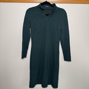 J. McLaughlin Bedford Deep Green jacquard Long Sleeve Dress small